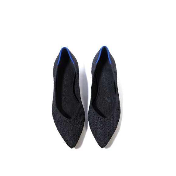 Rothys 7 The Point Honeycomb Black Womens Size 7